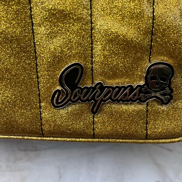 Sourpuss Black and Gold Bat Shoulder Bag - Picture 3 of 6